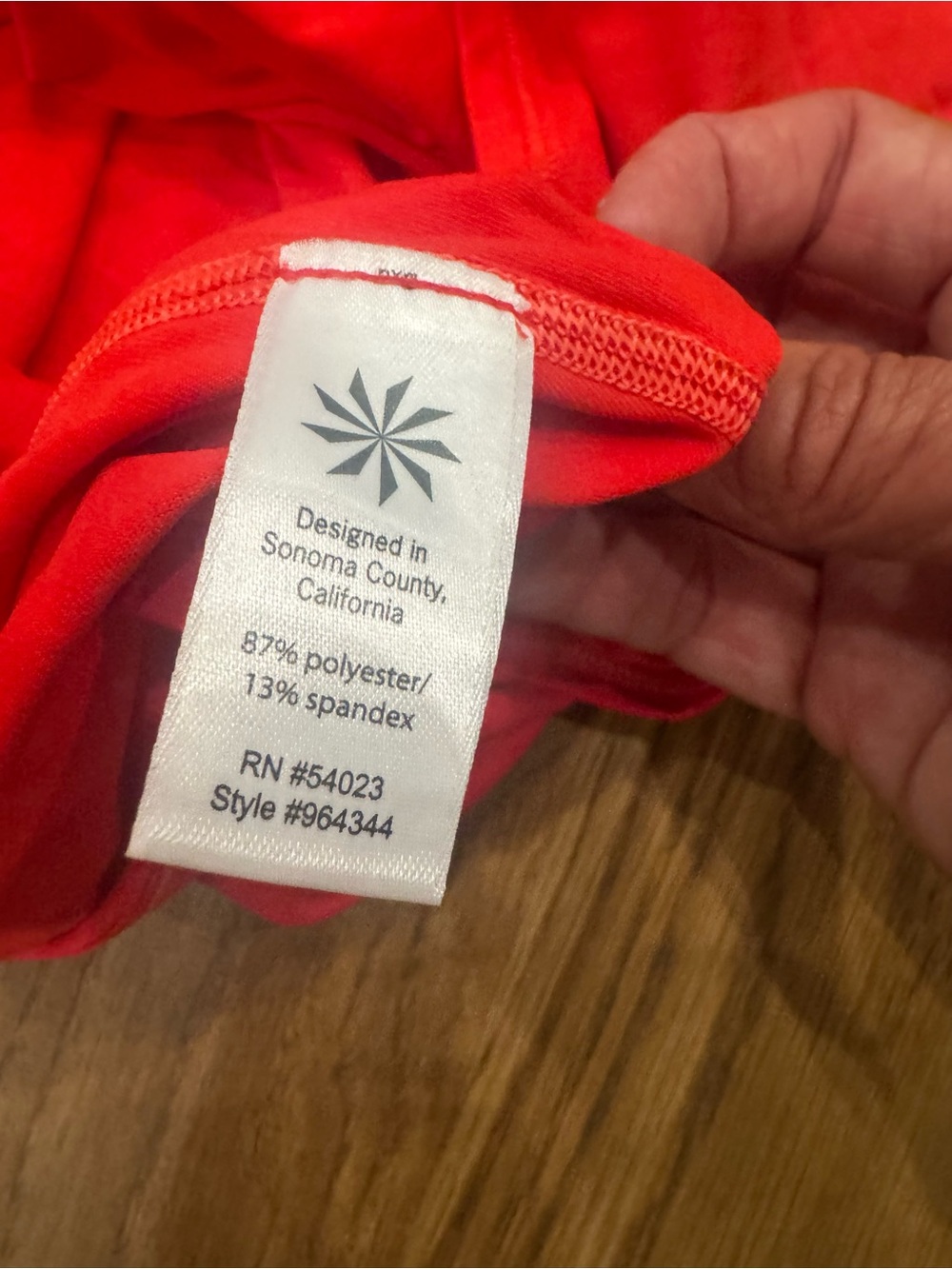 Athleta Bright Red Long-Sleeve Scoop Neck Performance Top - Picture 6 of 6
